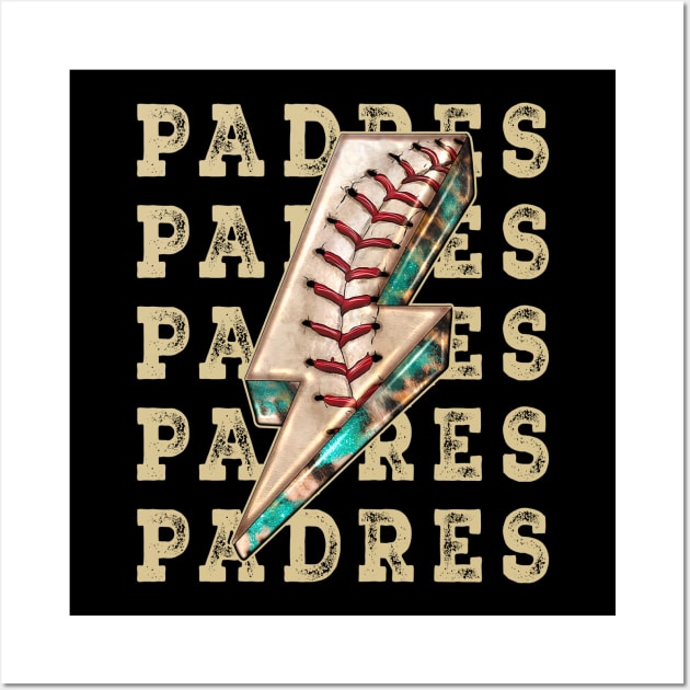 Aesthetic Design Padres Gifts Vintage Styles Baseball Wall Art by QuickMart